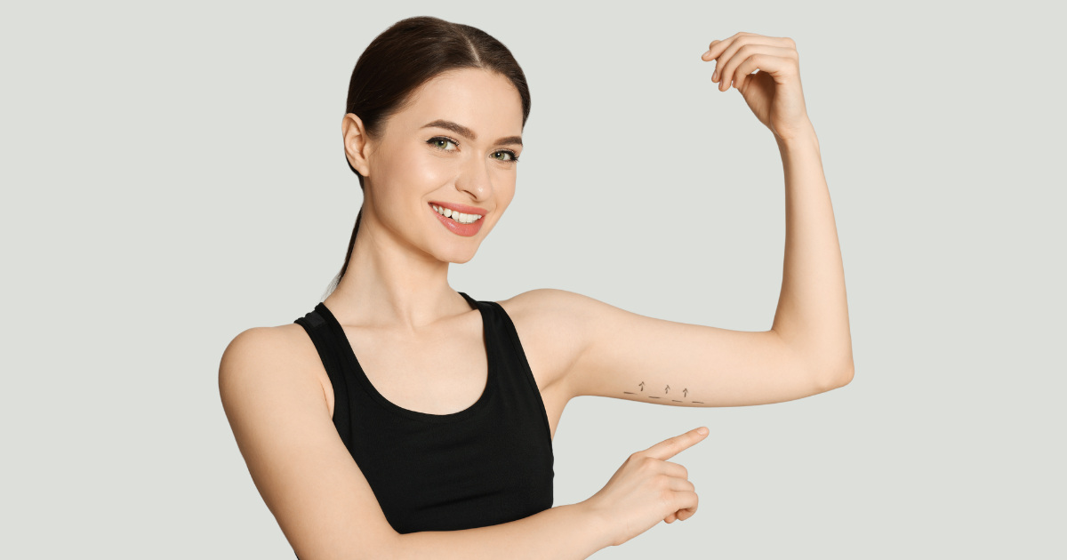 woman with slim arms