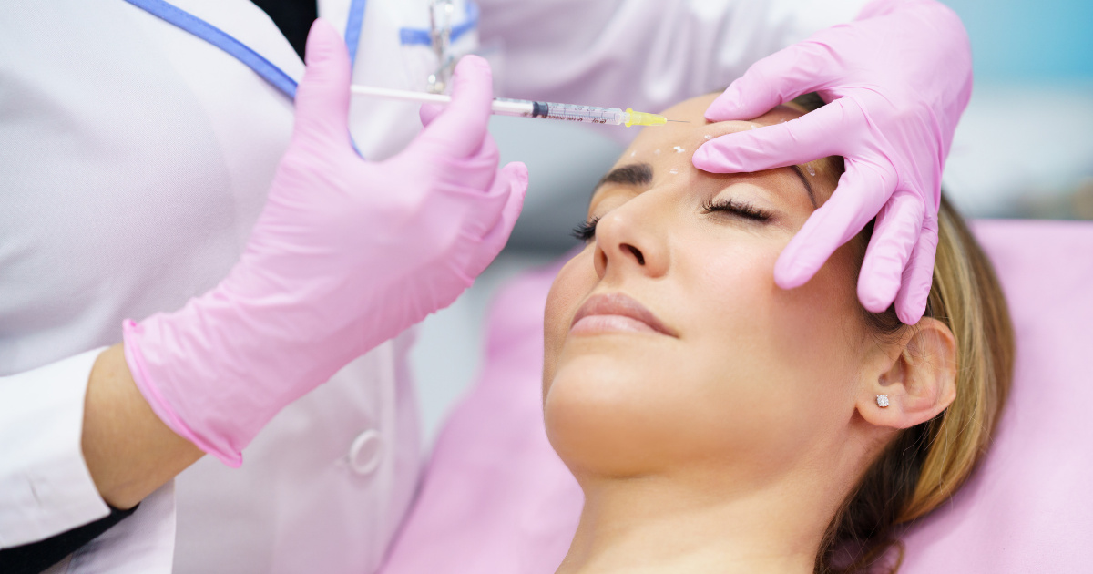 woman having botox treatment