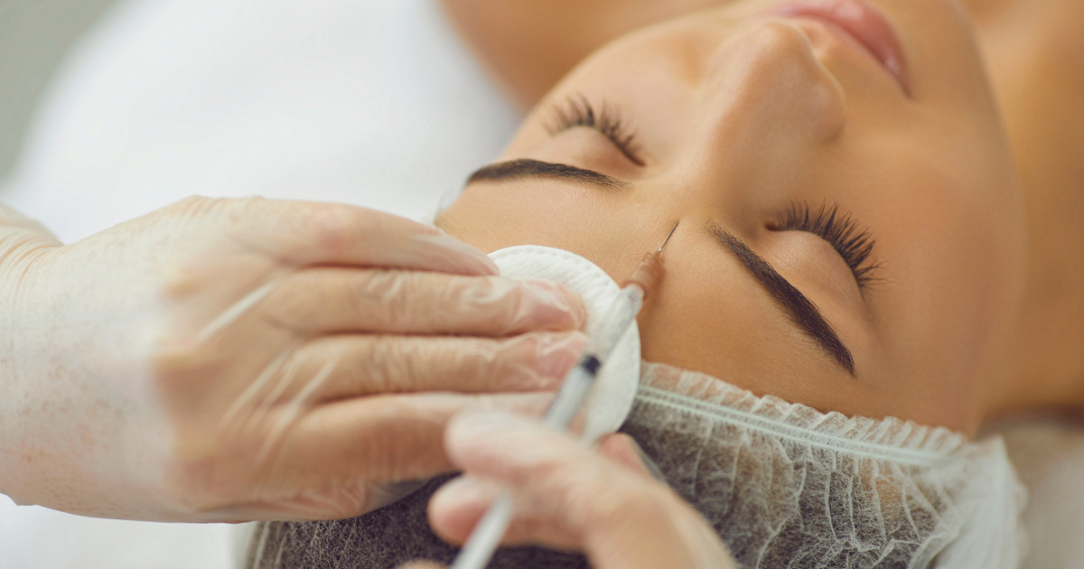 woman getting botox