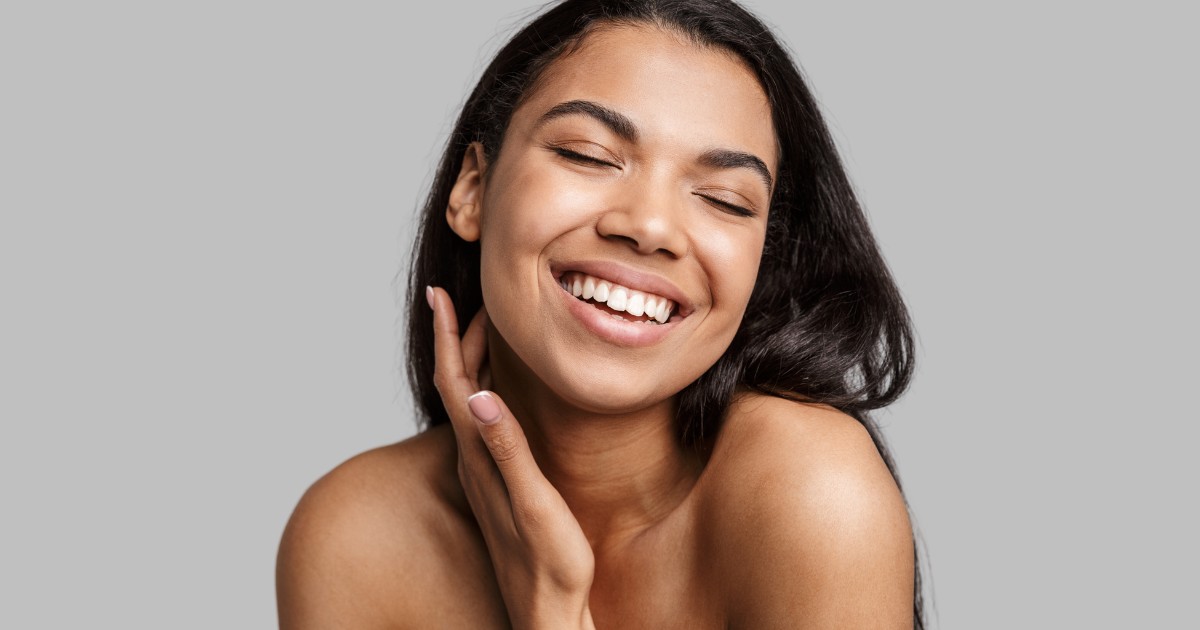 A stunning black woman's face