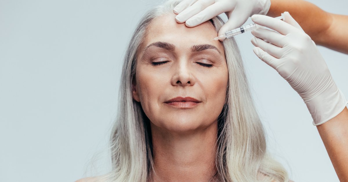 older woman getting filler