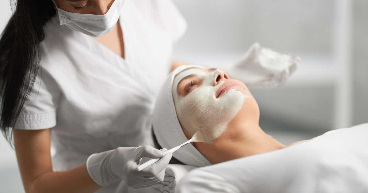 someone getting a facial